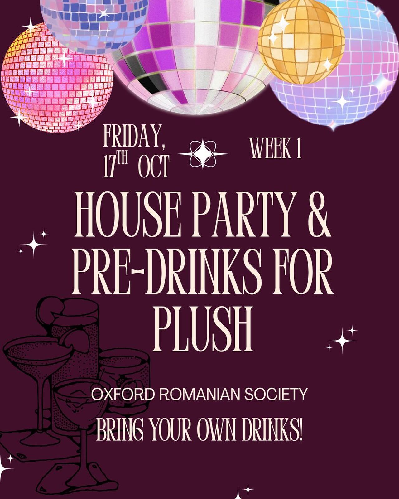 House Party & Pre-Drinks for Plush